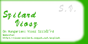 szilard viosz business card